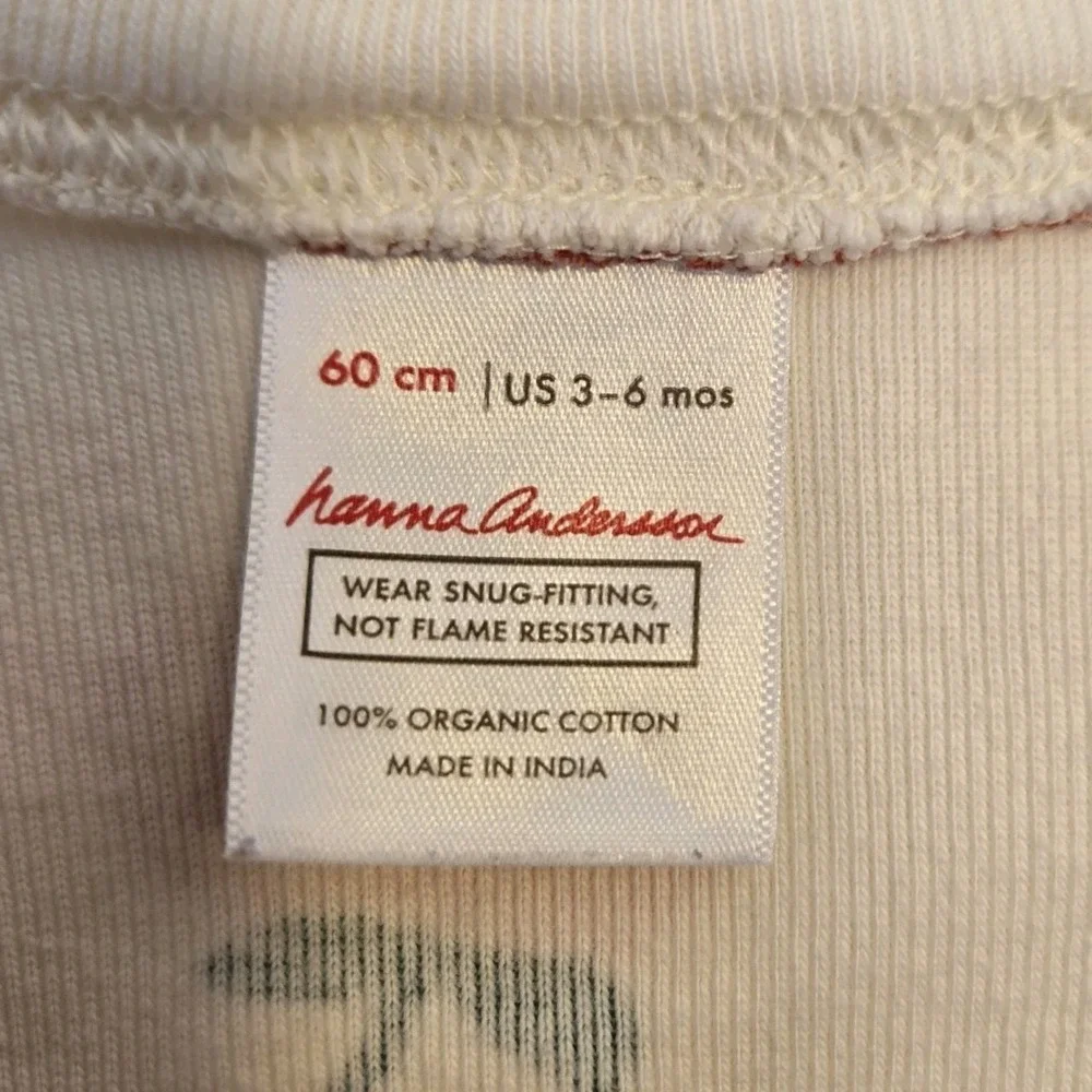 Hanna Andersson‎ Baby Zip Sleeper Apple Of My Eye Size 3-6 Months Organic Cotton